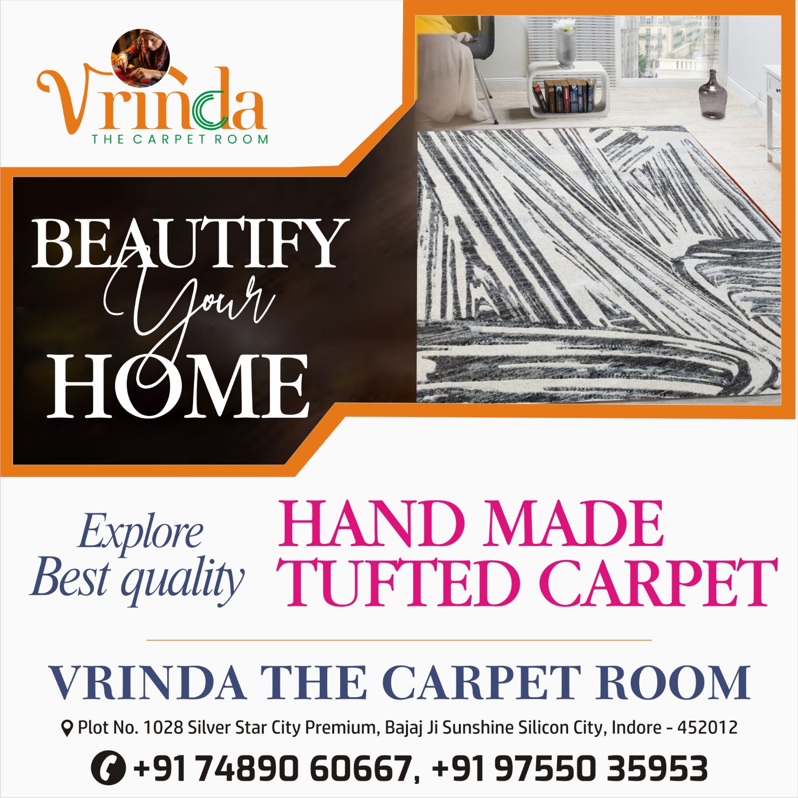 Best Handmade Tufted Carpets Supplier in Indore